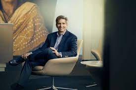 sunset behind San Francisco city skyline